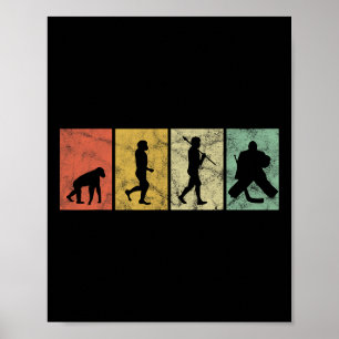 Evolution des Menschen Eishockey-Torhüter Lustig V Poster