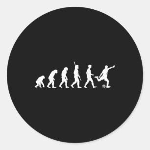 Evolution des Menschen - Fußballliebhaber Fußballs Runder Aufkleber