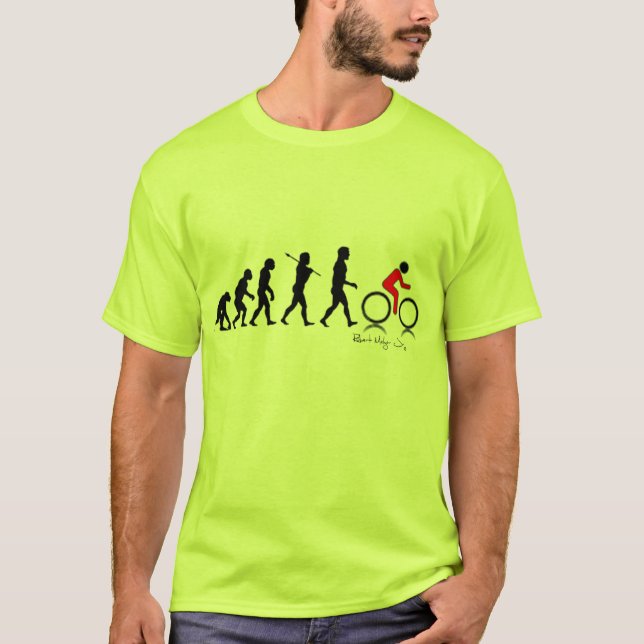 Evolution des Menschen in den Cyclist Sportsman T-Shirt (Vorderseite)