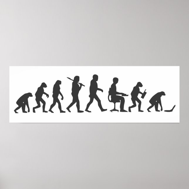 Evolution des Menschen Laptop Poster (Vorne)