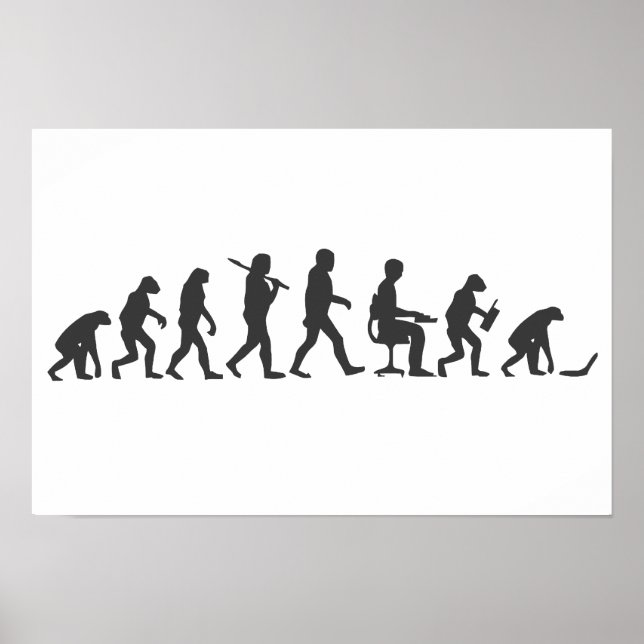Evolution des Menschen Laptop Poster (Vorne)