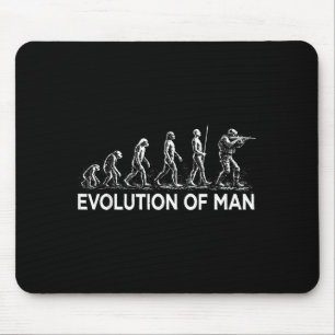 Evolution des Menschen Soldat Militär Vintage-Graf Mousepad