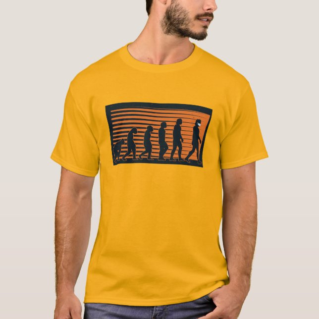 Evolution des Menschen T-Shirt (Vorderseite)