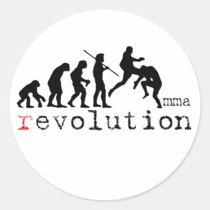 Evolution des Mixed Martial Arts Runder Aufkleber