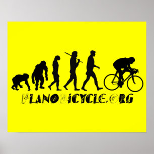 Evolution des Radfahrens künstlerischen Gangs Poster