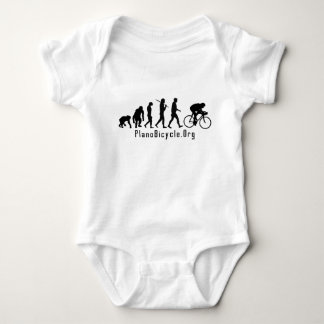 Evolution des Radfahrens sauberen Blick Baby Strampler
