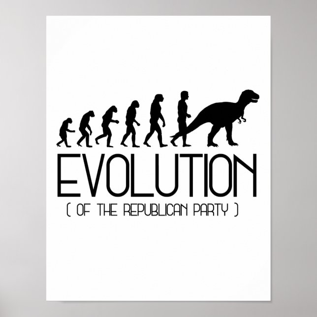 Evolution des republikanischen Party - Pro-Science Poster (Vorne)