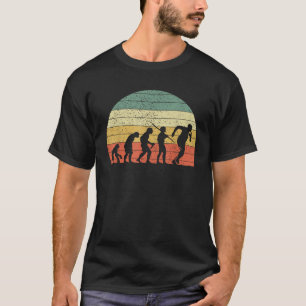 Evolution des Rugby lustiger Vintage-Mann Retro  T-Shirt
