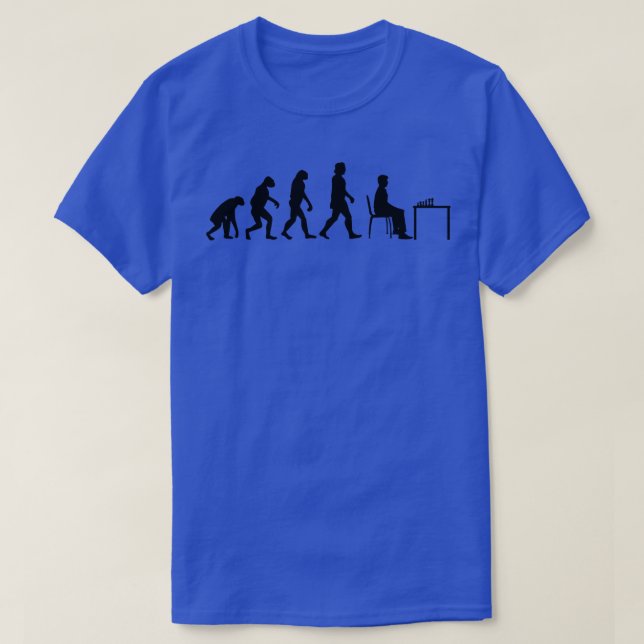 Evolution des Schachspielers T-Shirt (Design vorne)