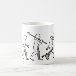 Evolution des Schneinternatsschülers Kaffeetasse