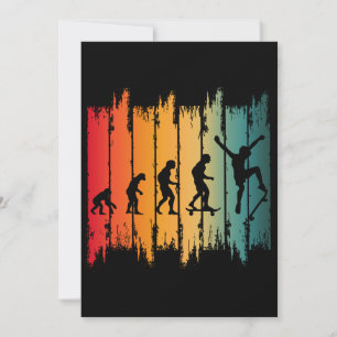 Evolution des Skateboardfahrens Skater Einladung