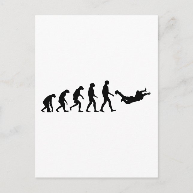 Evolution des Skydiving Postkarte (Vorderseite)