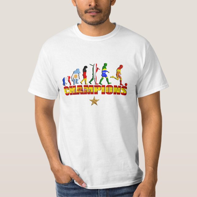 Evolution des spanischen Fußball T-Shirt (Vorderseite)