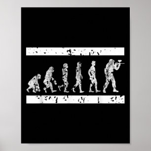 Evolution des taktischen Spiels Paintball Player S Poster