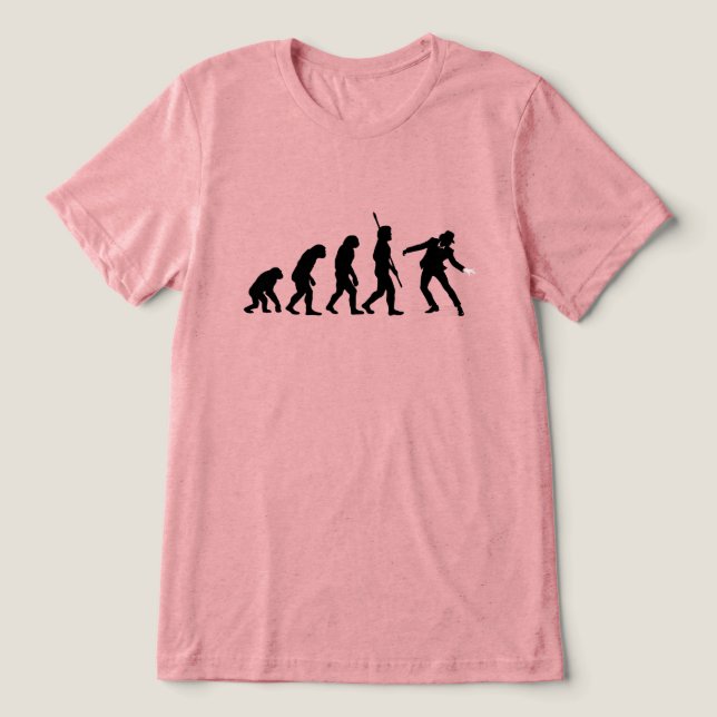 Evolution des Tanzes – Silhouette eines ikonischen Tri-Blend Shirt (Design Vorderseite)