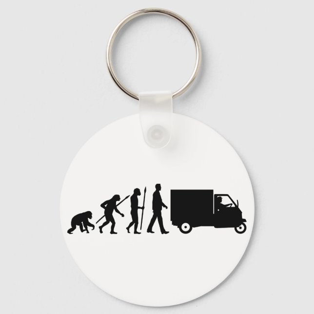 Evolution des Transporters Piaggio Ape Schlüsselanhänger (Vorderseite)