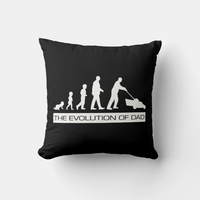 Evolution des Vaters - Ein Geschenk für den Vater Kissen (Vorderseite)