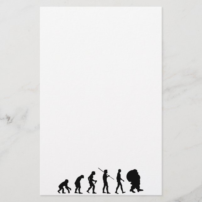 Evolution des Weihnachtsmannes Briefpapier (Vorderseite)
