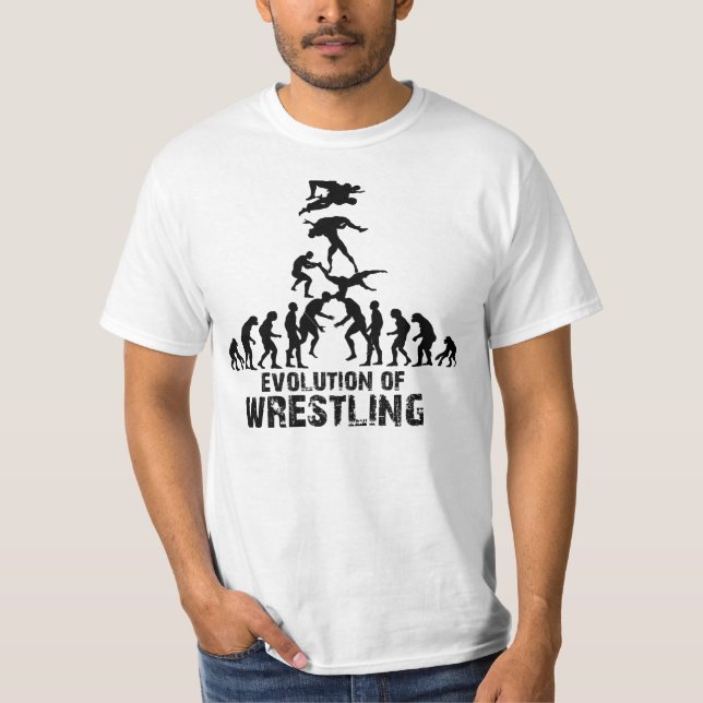 Evolution des Wrestlings T-Shirt (Vorderseite)