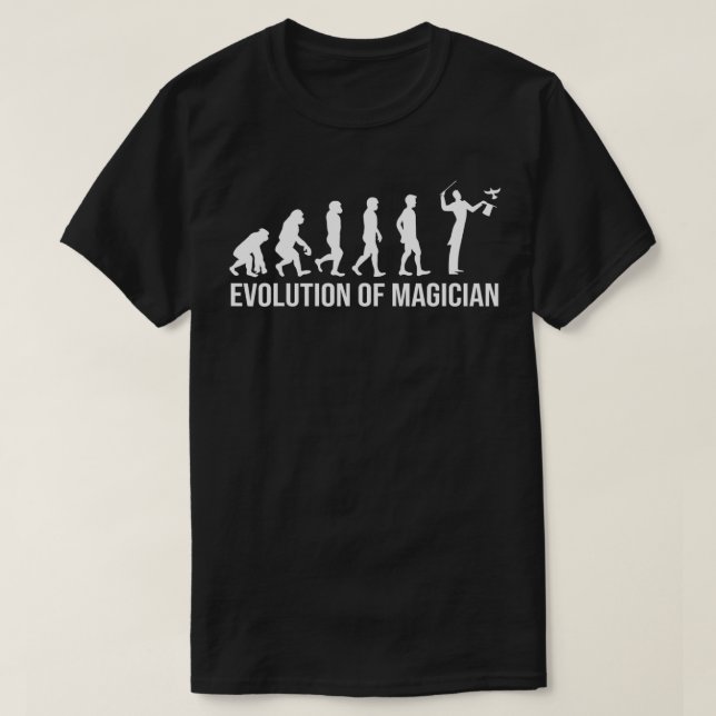 Evolution des Zaubers Schnurrbart  T-Shirt (Design vorne)