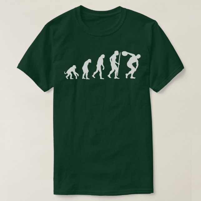 Evolution Discobolus Diskuswerfer T-Shirt (Design vorne)