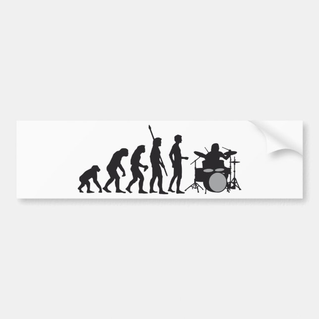 evolution drummer autoaufkleber (Vorne)