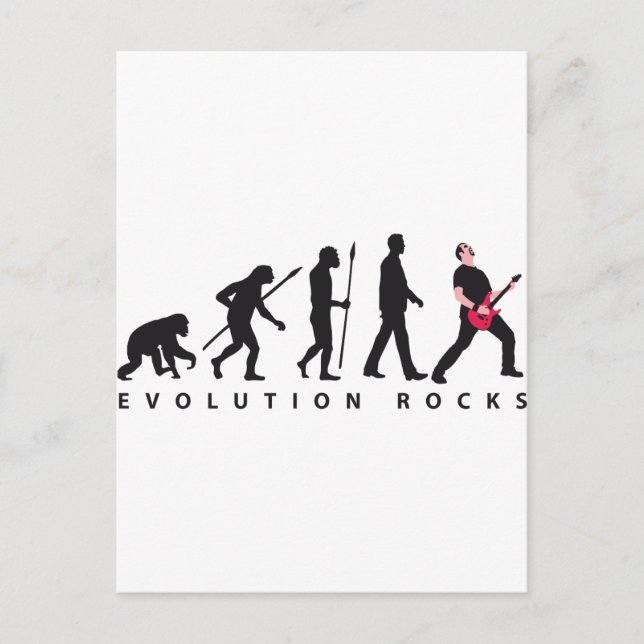 Evolution E-Gitarre Postkarte (Vorderseite)