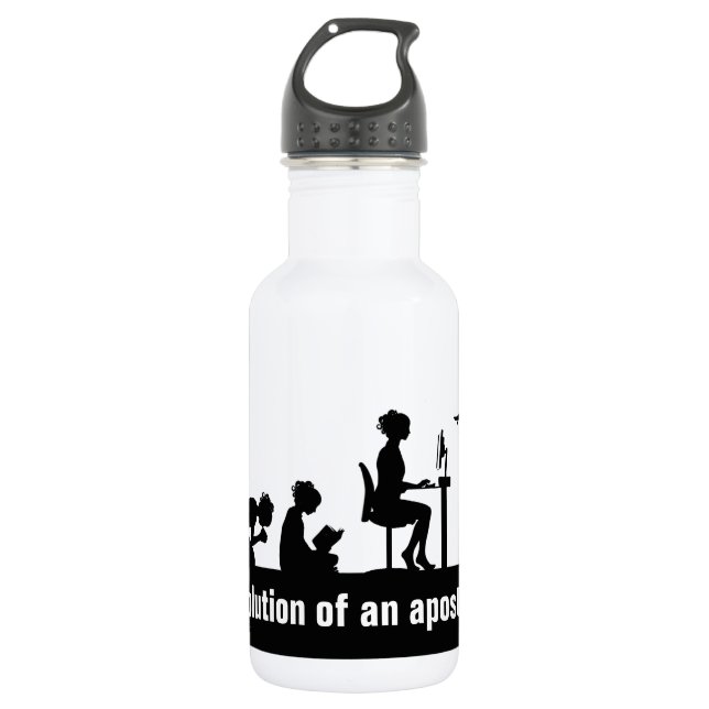 "Evolution eines Apostaates" Trinkflasche (Vorderseite)