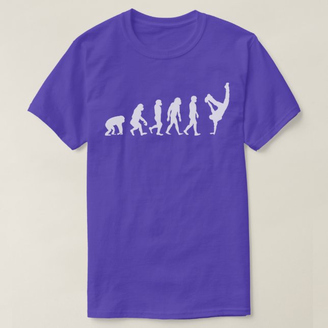 Evolution eines Breakdancers Funny Dancing gift gi T-Shirt (Design vorne)