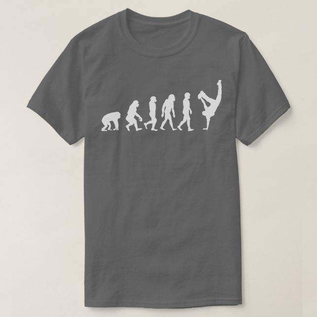 Evolution eines Breakdancers Funny Dancing gift T-Shirt (Design vorne)