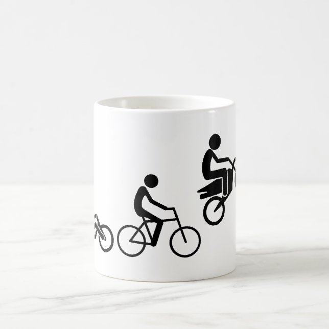 Evolution eines Fahrers Dirt Bike Motocross Funny  Kaffeetasse (Mittel)