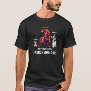Evolution eines französischen Bulldoggen oder Evol T-Shirt