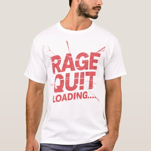 Evolution eines Gamers & Rage Quit - Doppelseitige T-Shirt (Vorderseite)