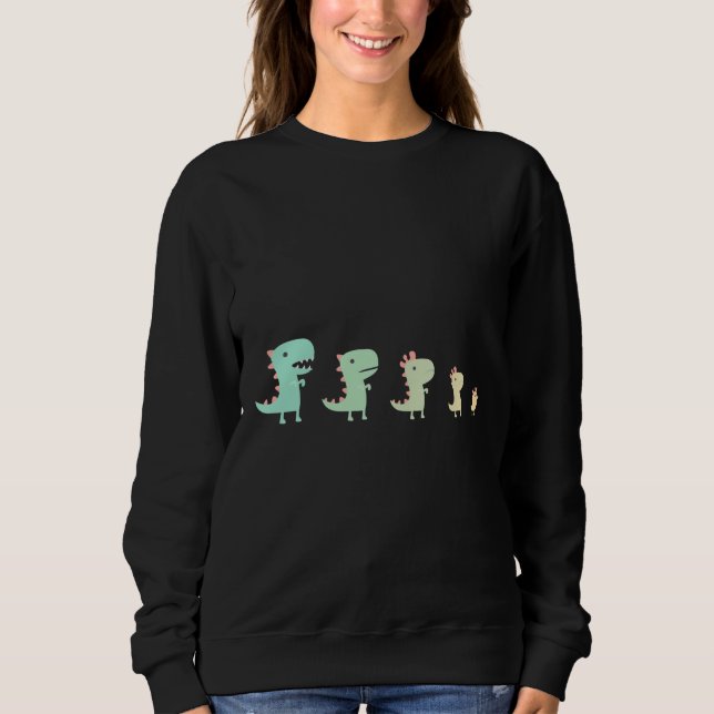 Evolution eines Hühners Sweatshirt (Vorderseite)