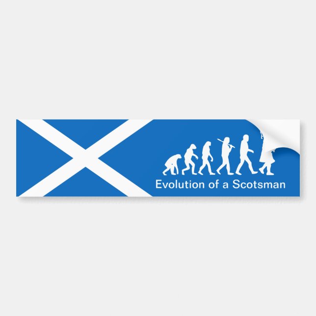 Evolution eines Scotsman-Autoaufklebers Autoaufkleber (Vorne)