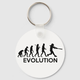 Evolution eines Softball-Spielers Schlüsselanhänger