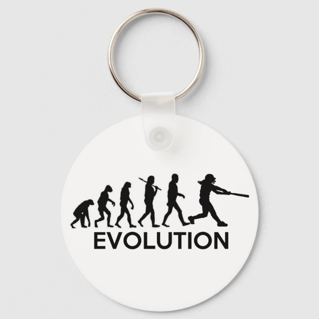 Evolution eines Softballspielers Schlüsselanhänger (Vorderseite)