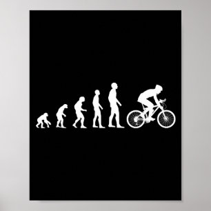Evolution Fahrrad Mann Humor Radfahrer Lustig  Poster