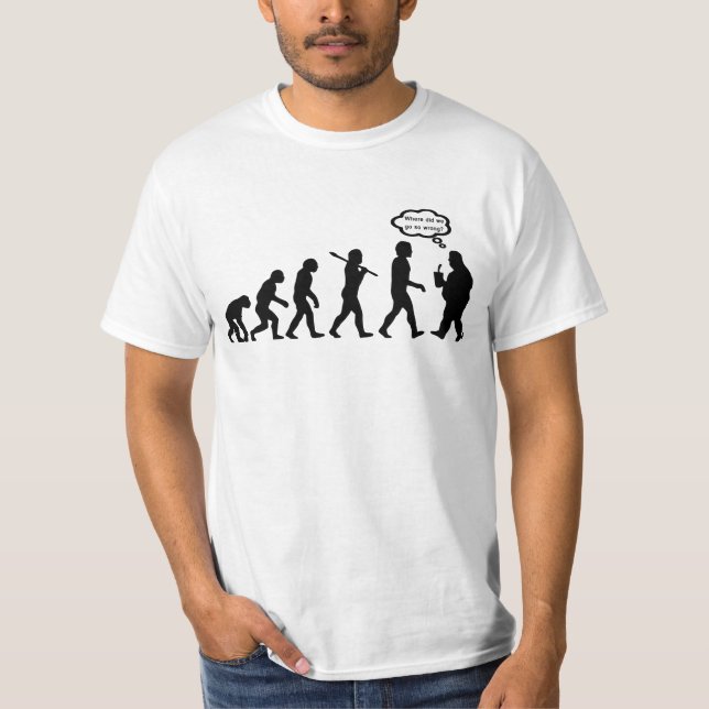 Evolution falsch gegangen T-Shirt (Vorderseite)