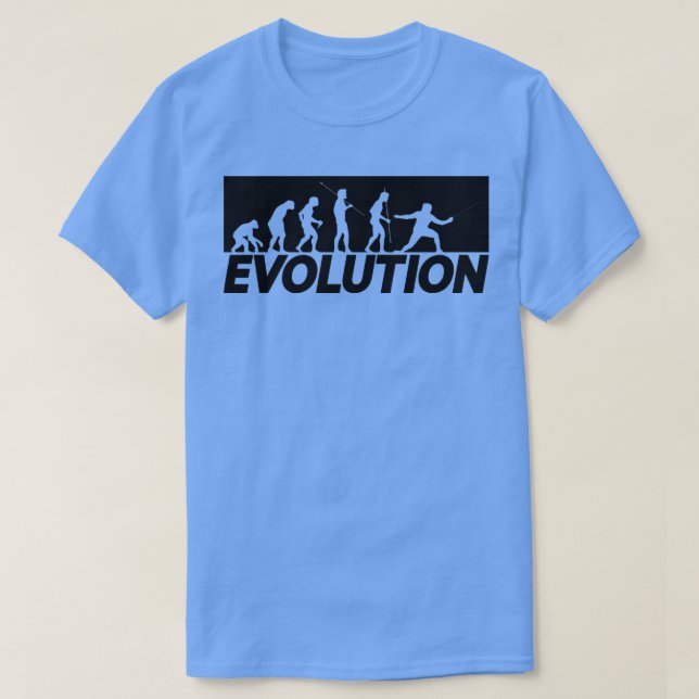 Evolution Fencing Duel Swordplay Lieben Foil Fence T-Shirt (Design vorne)