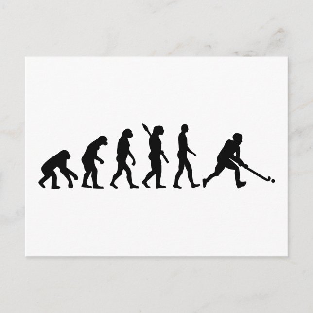 Evolution Field Hockey Postkarte (Vorderseite)