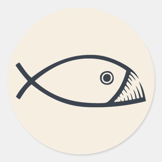 Evolution Fisch Runder Aufkleber (Vorderseite)