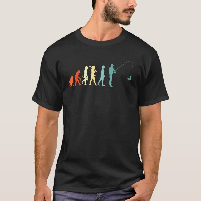 Evolution Fischerei Fischfang T-Shirt (Vorderseite)