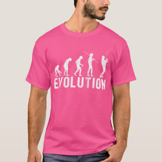 Evolution Fisher Hobby Funny Baseball T-Shirt