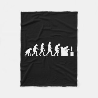 Evolution Funny Retro Video Game Gamer Nerd Gesche Fleecedecke