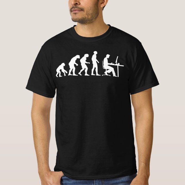 Evolution für Gaming, Gamer, Programmierer, Hacker T-Shirt (Vorderseite)