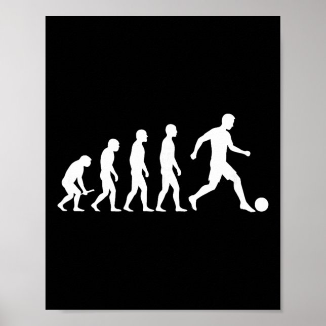 Evolution Fußballshirt Lustiges Evolution Design F Poster (Vorne)