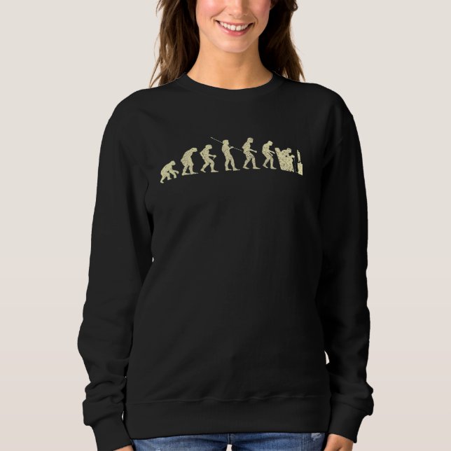 Evolution Gamer Computer Freak Geek Nerd Gaming Ga Sweatshirt (Vorderseite)