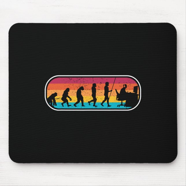 Evolution Gamer Computer Freak Geek Nerd PC-Spiel  Mousepad (Vorne)