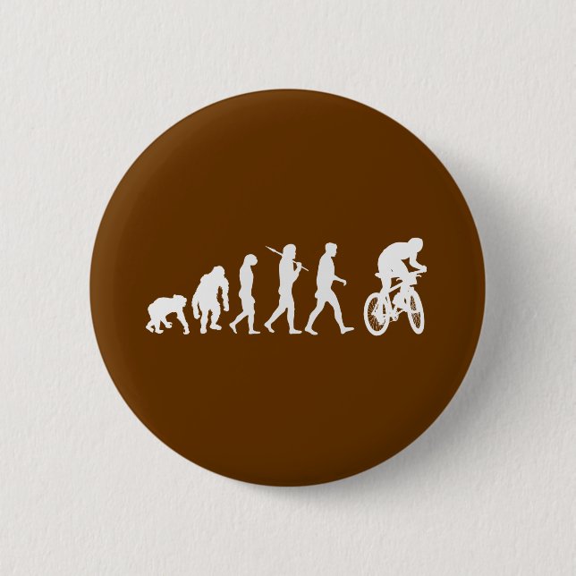 Evolution Gebirgsder radfahrenden Gebirgsradfahrer Button (Vorderseite)